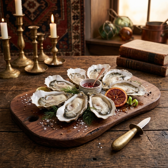 Frozen Half Shell Large Oysters Fresh Seafood